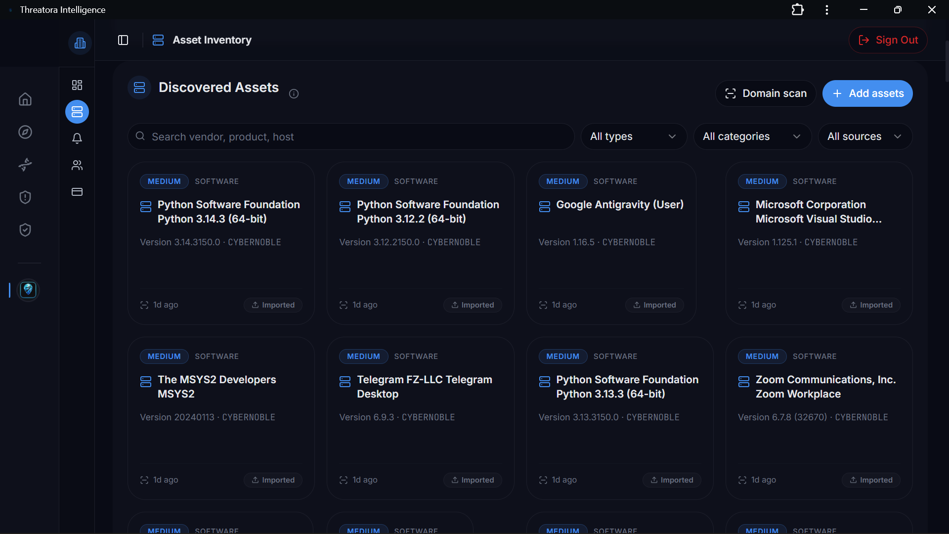 Asset inventory